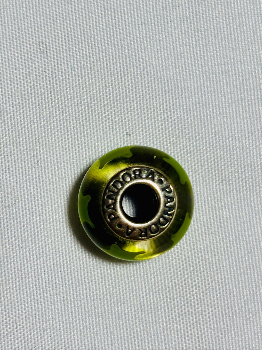 RETIRED Pandora Green Murano Glass Charm